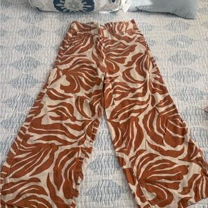 Nicole miller - Brown and Cream Women's Pants